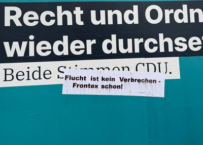 Wahlplakat GER, Berlin, 20250124,Wahlplakat CDU *** Election poster GER, Berlin, 20250124,Election poster CDU-stock-foto