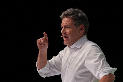 Zu Gast: Robert Habeck in der SICK-ARENA Freiburg-stock-foto