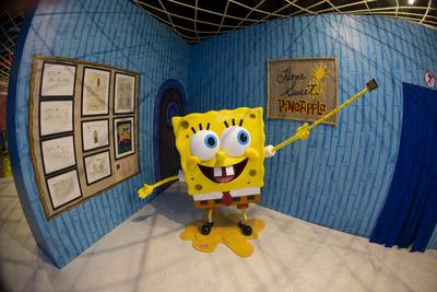 Exposi??o Bob Esponja A Experi?ncia-stock-photo