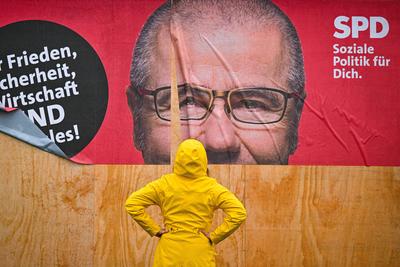 ++DEU++Wahlkampf++SPD++-stock-foto