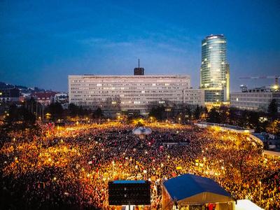 SLOVAKIA ANTI-GOVERNMENT PROTEST-stock-foto