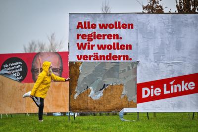 ++DEU++Wahlkampf++Die Linke++-stock-foto