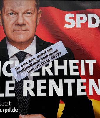 Wahlplakat GER, Berlin, 20250124,Wahlplakat SPD, Olaf Scholz *** Election poster GER, Berlin, 20250124,Election poster S-stock-foto