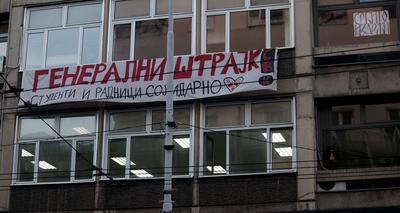 24.01.2025 Beograd/Belgrade(Serbia) Politika/Zivot/Politics/Life Generalni strajk studenata,advokata i prosvetnih radnik-stock-photo