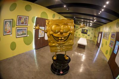 Exposi??o Bob Esponja A Experi?ncia-stock-photo
