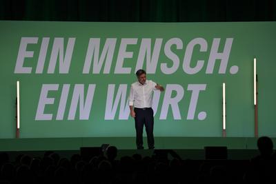 Zu Gast: Robert Habeck in der SICK-ARENA Freiburg-stock-foto