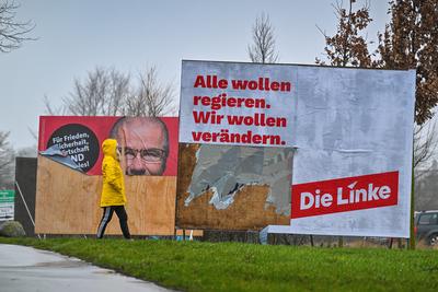 ++DEU++Wahlkampf++Die Linke++-stock-foto