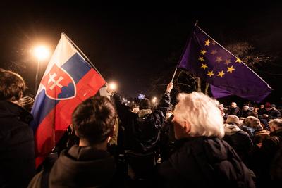 SLOVAKIA ANTI-GOVERNMENT PROTEST-stock-foto