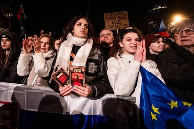 SLOVAKIA ANTI-GOVERNMENT PROTEST-stock-foto