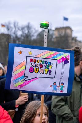"Lichtermeer gegen den Rechtsruck" am Brandenburger Tor-stock-photo