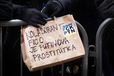 SLOVAKIA ANTI-GOVERNMENT PROTEST-stock-foto