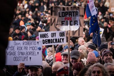 SLOVAKIA ANTI-GOVERNMENT PROTEST-stock-foto