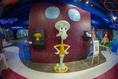 Exposi??o Bob Esponja A Experi?ncia-stock-photo