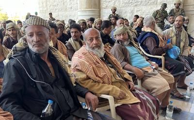 Houthis unilaterally release 153 war prisoners in Sana'a --stock-photo