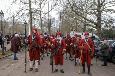 King Charles I Royalist Reenactment-stock-photo