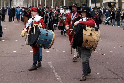 King Charles I Royalist Reenactment-stock-photo