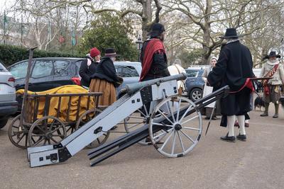 King Charles I Royalist Reenactment-stock-photo