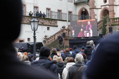 Gottesdienst in Aschaffenburg-stock-foto