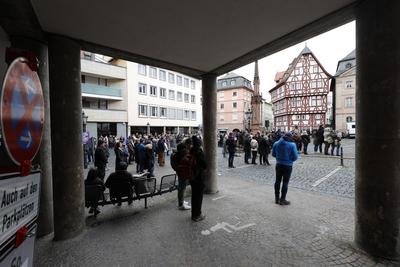 Gottesdienst in Aschaffenburg-stock-foto
