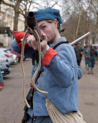 King Charles I Royalist Reenactment-stock-photo