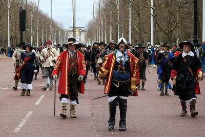 King Charles I Royalist Reenactment-stock-photo