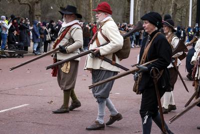 King Charles I Royalist Reenactment-stock-photo