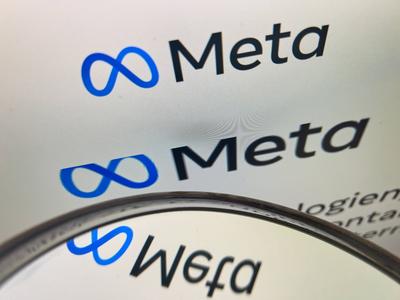 META artificial intelligence on a computer screen in Marktoberdorf, Mar 16, 2023.-stock-foto