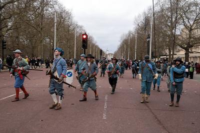 King Charles I Royalist Reenactment-stock-photo