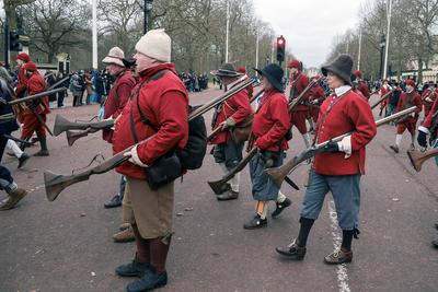 King Charles I Royalist Reenactment-stock-photo