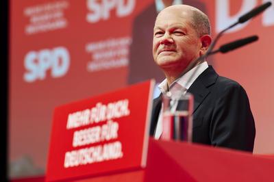 Bundesparteitag der SPD - Olaf Scholz-stock-foto