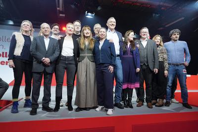 Bundesparteitag, Die Linke, Kandidaten-stock-foto