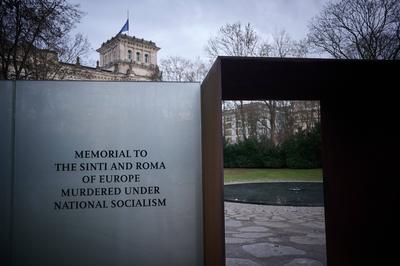 Berlin, Gedenkorte zum Internationalen Holocaust-Gedenktag-stock-foto