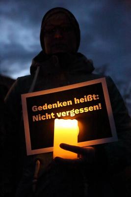 Holocaust-Gedenktag in Potsdam-stock-foto