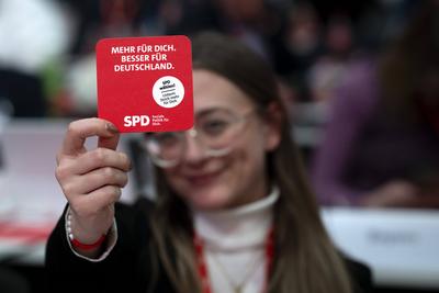 Wahlparteitag SPD-stock-foto