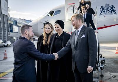 Royal Couple and Princess of Orange landed in Poland for the Auschwitz commemoration, Auschwitz, The Netherlands-stock-foto