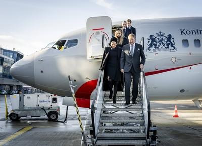 Royal Couple and Princess of Orange landed in Poland for the Auschwitz commemoration, Auschwitz, The Netherlands-stock-foto