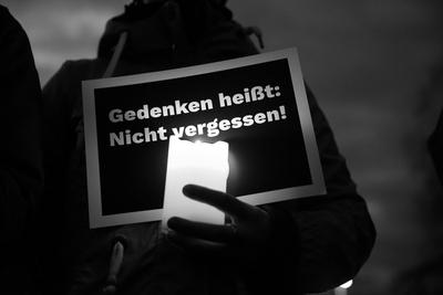 Holocaust-Gedenktag in Potsdam-stock-foto