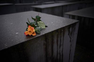 Berlin, Gedenkorte zum Internationalen Holocaust-Gedenktag-stock-foto