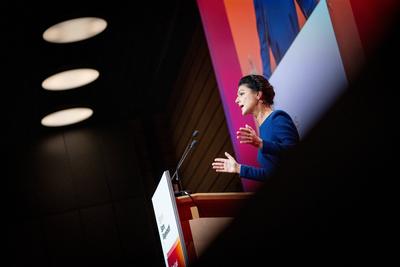 Bundesparteitag vor der Bundestagswahl 2025 ? BSW Bundnis Sahra Wagenknecht in Bonn ?-stock-foto