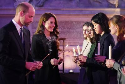 Prince William and Kate Middleton at  Holocaust Memorial Day ceremony in London-stock-foto