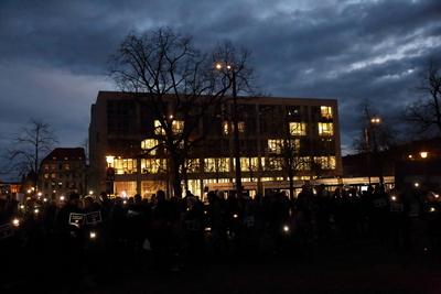Holocaust-Gedenktag in Potsdam-stock-foto