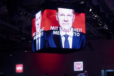 Olaf Scholz, Wahlparteitag SPD-stock-foto