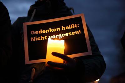 Holocaust-Gedenktag in Potsdam-stock-foto