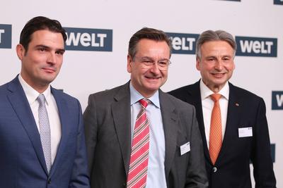 Berlin, Deutschland, 28.01.2025: Axel-Springer-Haus: Welt-Wirtschaftsgipfel: Welt-Chefredakteur Jan Philipp Burgard (lin-stock-foto
