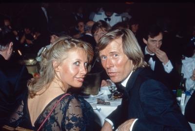 Der deutsche Schauspieler Horst Janson und Ehefrau Hella Ruthardt auf dem Filmball, Deutschland 1980er Jahre. German ac-stock-foto
