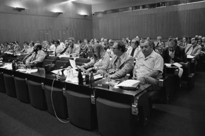 Anefo photo collection. European Broadcasting Union conference in RAI convention center; On the right in foreground Care-stock-foto