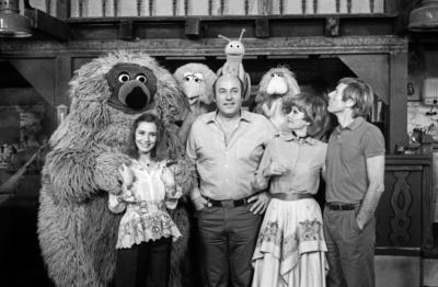 Sesamstra?e Sesamstra?e, Kindersendung, Deutschland 1979, Mitwirkende: Samson, Ute Willing, Tiffy, Schnecke Finchen, He-stock-foto