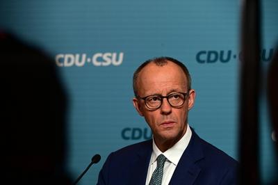 Friedrich Merz (CDU) Dienstagsstatement 28. Januar-stock-foto