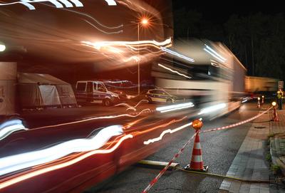News Themen der Woche KW38 Grenzkontrolle in Bad Bentheim Polizisten kontrollieren den Grenzverkehr am 16. September 202-stock-foto