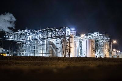 Synthesewerk von BASF in Schwarzheide, 07.02.2020. Schwarzheide Deutschland *** BASF synthesis plant in Schwarzheide, 0-stock-foto